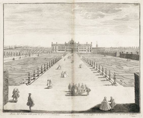 Incisione di Dal Re: Villa Arconati nel 1740
