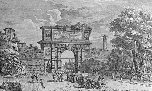 Porta Romana, incisione -1788