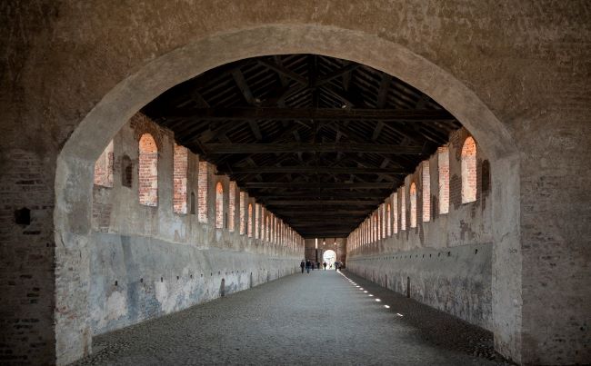 vigevano - strada coperta del castello visconteo